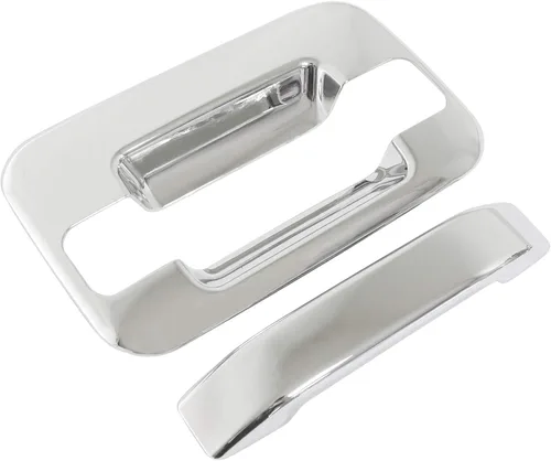 Miniatura 3 de NewYall Cubierta de manija de puerta exterior cromada con teclado y cubierta de portón trasero para Ford F-150 2004-2014 exterior delantera trasera