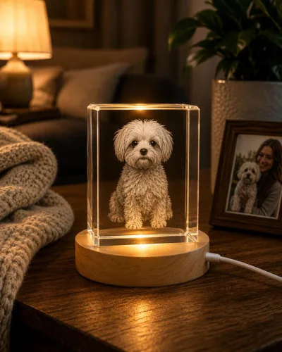 Miniatura 9 de Rectángulo de fotos de cristal grabado en 3D personalizado Recuerdo grabado con láser personalizado Regalo Decoración Regalo conmemorativo