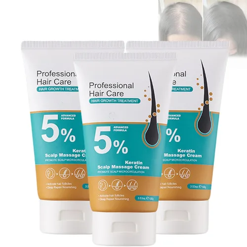 Miniatura 9 de Crema de masaje de cuero cabelludo de minoxidil al 5 % para el crecimiento del cabello, crema de minoxidil profesional, rápido crecimiento y 2 pzas