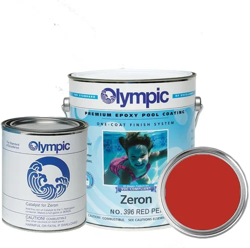 Miniatura 9 de Pintura para piscina olímpica - Zeron - Azul Bikini - 1 galón - pintura epoxi de dos partes para piscina - una capa para piscinas de yeso, fibra
