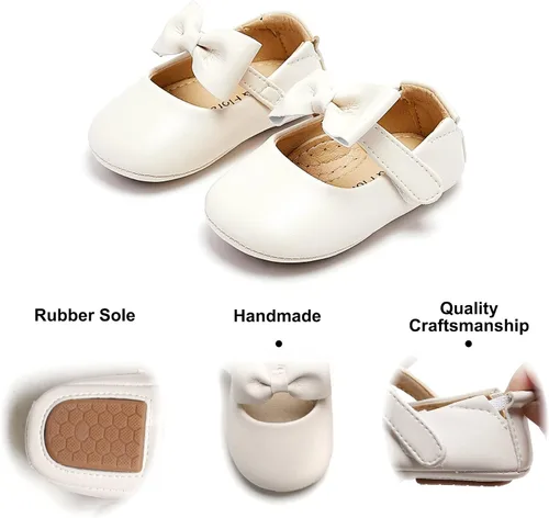 Miniatura 194 de Felix & Flora Zapatos de bebé de suela suave - Zapatos de bebé para caminar, mocasines, suela de goma, zapatos de cuna