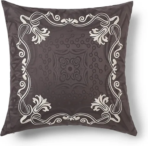 Miniatura 11 de Threadmill Funda de almohada de algodón de 18 x 18 pulgadas, juego de 2 fundas de cojín cuadradas decorativas de algodón con diseño de hiedra
