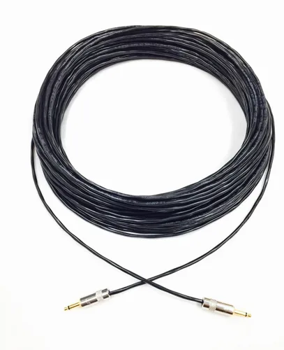 Miniatura 2 de Custom Cable Connection Cable mono macho a macho de 25 pies y 0.138 in con chaqueta de PVC negra