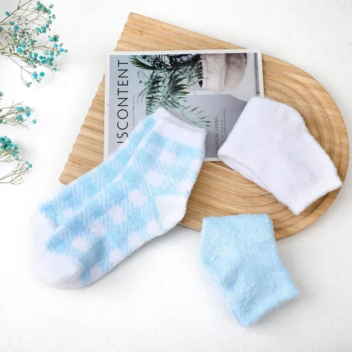 Miniatura 6 de Tarpop 3 pares de calcetines de aloe para mujer, calcetines de spa hidratantes para el día de San Valentín, para pies secos y agrietados, gel