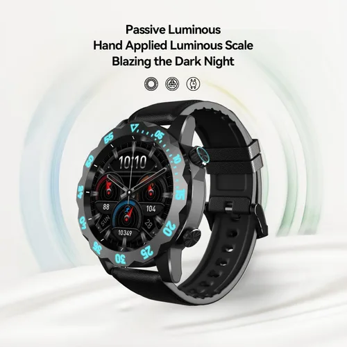 Miniatura 10 de KAVVO Oyster - Mini reloj inteligente Bluetooth de 1.1 pulgadas para mujer, pantalla AMOLED siempre encendida, bisel giratorio, rastreador
