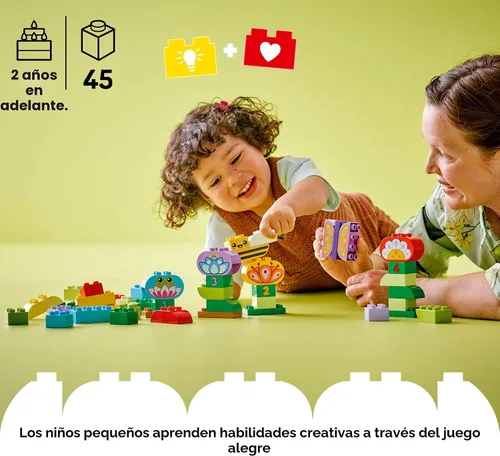 Miniatura 2 de LEGO Duplo Town Juego de Construcción de Jardín Creativo y Flores - Juguete Educativo y de Aprendizaje para Preescolar para Niños, Niños y Niñas