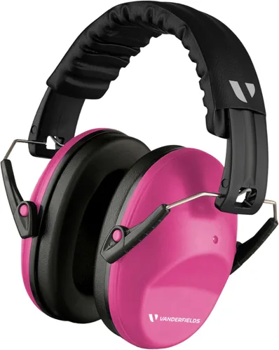 Vanderfields - Protectores de oídos para niños, orejeras con cancelación de ruido, auriculares para niños, autismo, niños pequeños, niños Rosa rosado