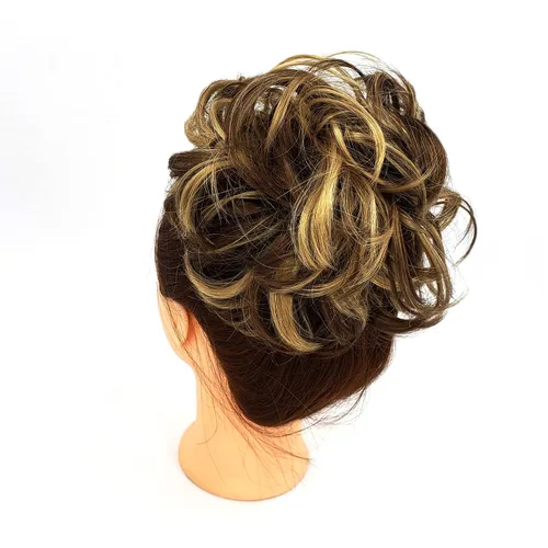 Miniatura 4 de HAIR COUTURE Avanti Moño desordenado - Pieza de extensión sintética instantánea, con pelo rizado ondulado postizo para mujeres