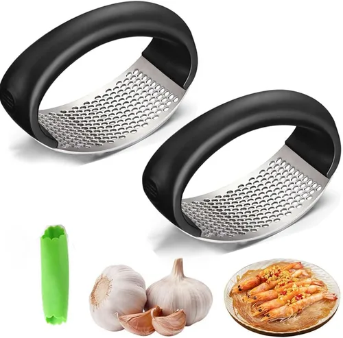 Trituradora de ajo de acero inoxidable mejorada 2026, trituradora de ajo, utensilios de cocina para el hogar, trituradora de ajo manual portátil, 2