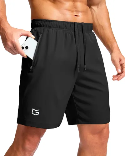 Miniatura 65 de G Gradual Pantalones cortos deportivos para correr para hombre con bolsillos con cremallera, de secado rápido, de 7 pulgadas, 5 pulgadas, 9