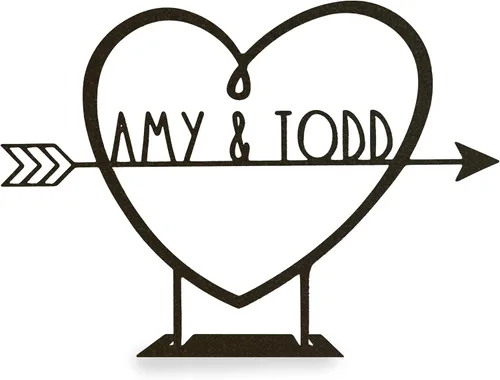 Letrero de corazón de conversación personalizado, regalo de corazón de metal personalizado para parejas, bodas, aniversarios, decoración de San