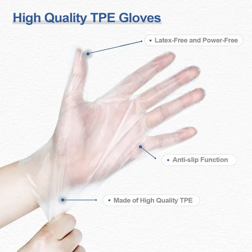 Miniatura 2 de DABOGOSA MAMISON TPE - Guantes desechables de plástico sin látex