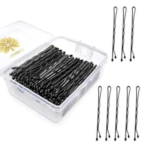 KANPRINCESS Kit de 100 horquillas de 2 pulgadas para el cabello, pinzas de sujeción segura para mujeres y niñas, salón de peluquería con caja de