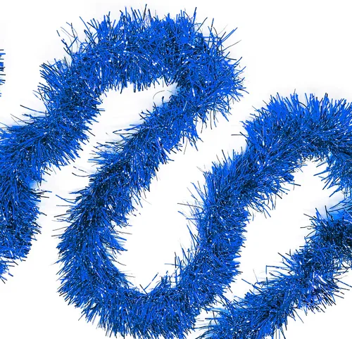 Miniatura 9 de Allgala Guirnalda de oropel negro, guirnalda de oropel metálica de 50 pies para árbol de Navidad, decoración para árbol festivo, barandilla