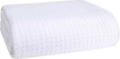 Miniatura 18 de Belizzi Home - Manta para cama 100% algodón, transpirable, tamaño individual, cobija térmica de algodón, perfecta para cubrir cualquier cama en Rosa