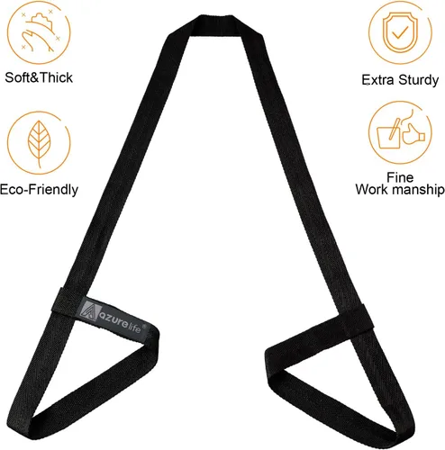 Miniatura 2 de A AZURELIFE Premium 2 en 1 correa para esterilla de yoga, ajustable antideslizante para transportar esterilla de yoga, se dobla como bandas