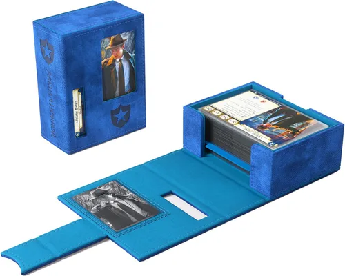 Miniatura 2 de Gamegenic Arkham Horror Investigator Deck Tome – Caja de mazo premium para Arkham Horror: El juego de cartas, contiene una cubierta completa de Azul