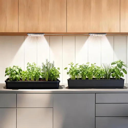 Luz LED de doble cabezal para plantas de interior, luz de gabinete inferior de espectro completo para estantes, foco de alta PPFD con temporizador y