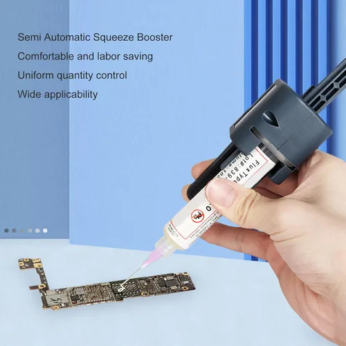Miniatura 9 de Extrusora de pasta de soldadura K2208 con boquillas de 0.051 in, dispensador de pegamento de flujo de soldadura semiautomático portátil