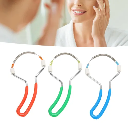 3 unidades de removedor de vello facial de primavera, depiladora de hilo de primavera para depilación facial sin dolor para mujeres, eliminar el
