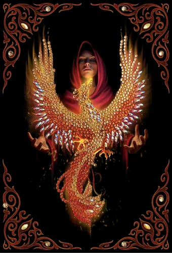 Crystal Art Cuaderno de pintura con diamantes, kit de cuaderno Phoenix Rising, crea una cubierta brillante para cuaderno con cristales, para edades