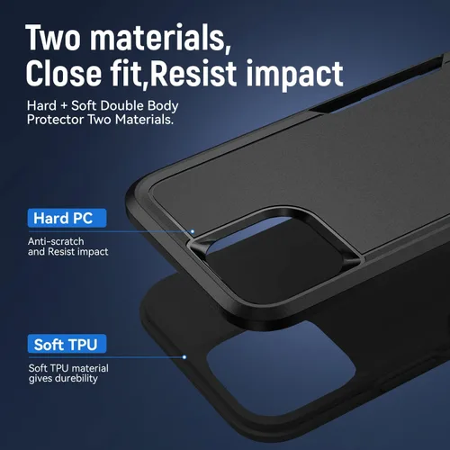 Miniatura 5 de Funda para iPhone 12 Pro Max, con protector de pantalla, [probada contra caídas de grado militar], resistente, resistente, a prueba de golpes