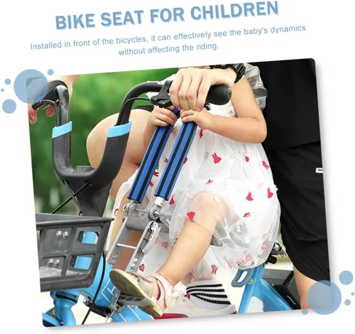 Miniatura 3 de POPETPOP 1 asiento de bicicleta para niño y niña, asiento de seguridad montado en la parte delantera para niños y niñas, adecuado para paseos