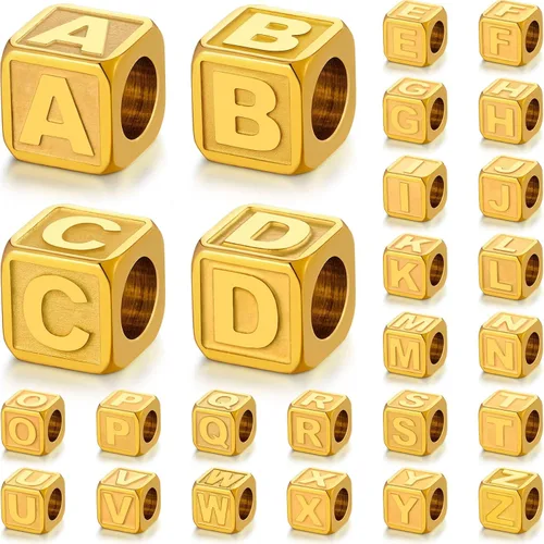 Miniatura 25 de 26 Pcs Chunky Amber Letter Beads, 20mm Jumbo 3D Acrylic Letter Beads, Big Letter Beads for Bracelets, Necklaces, Bagcharms, Shoelaces, Keychains