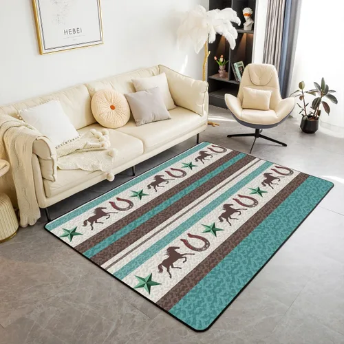 Miniatura 11 de Alfombra de rugby de 3 x 5 pies para sala de estar, para dormitorio, niños, niñas, mujeres, hombres, azul, para comer dormir, fútbol, decoración