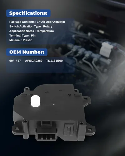 Miniatura 6 de LUJUNTEC Actuador de puerta mezcladora reemplaza 604-457 Manetas de repuesto del calentador Puerta mezcladora Compatible con Mazda para CX-9