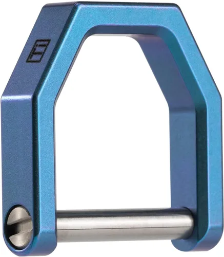 Miniatura 12 de MecArmy CH2 - Llavero de titanio en forma de D, llavero con grillete de tornillo para llaves de coche (S/M/L - azul, S)