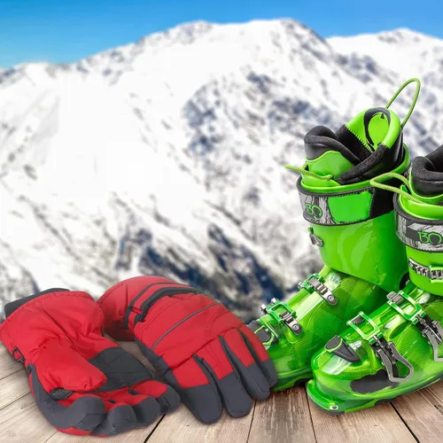 Miniatura 4 de 4 pares de guantes de nieve para niños, guantes de esquí de invierno, impermeables, cálidos, resistentes al viento, guantes de nieve para niños