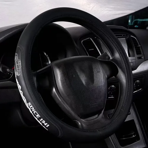 Funda de cuero para volante de automóvil de microfibra de 15 pulgadas, suave, transpirable y de silicona, antideslizante, ajuste para Gladiador