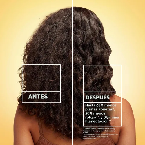 Miniatura 2 de Garnier Whole Blends Honey Treasures - Acondicionador reparador, fórmula de reparación del cabello para cabello seco y dañado con mieles de acacia