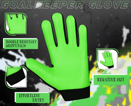 Miniatura 5 de Keeperking Guantes de portero de fútbol – Guantes de portero de fútbol para niños, niños y jóvenes, con doble protección para la muñeca y látex