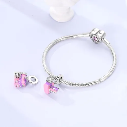 Miniatura 228 de Hapour Dijes de plata de ley 925 para pulseras, collar, joyería europea, colgante de cuentas para mujeres y madres