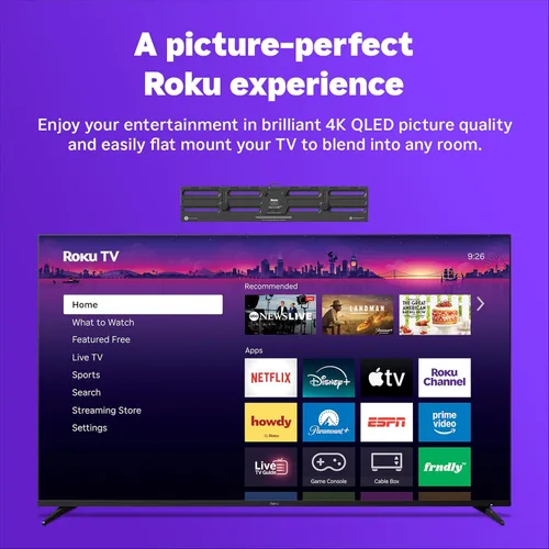 Miniatura 2 de Roku Smart TV 2025 – Serie Pro de 55 pulgadas, TV Mini-LED – RokuTV con Control Remoto por Voz Retroiluminado Pro Kit de Montaje en Pared para TV