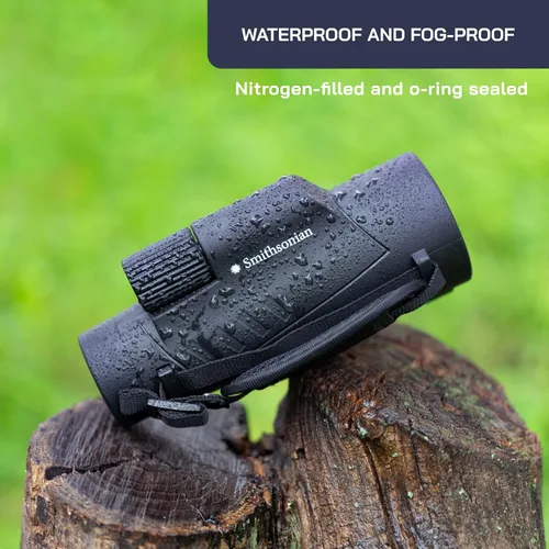 Miniatura 5 de Omano Smithsonian Telescopio monocular de 12 x 50 con adaptador para teléfono inteligente - Monoculares para adultos - Telescopio de alta potencia