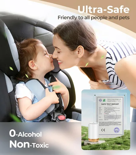Miniatura 7 de Difusor de aceite esencial, difusor sin agua a pilas, a prueba de derrames, para automóviles y viajes, temporizador inteligente, niebla de aroma