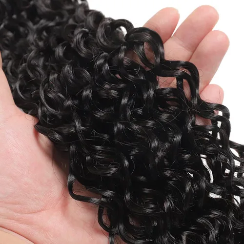 Miniatura 3 de Paquetes de cabello humano brasileño ondulado (14, 16, 18, 20 pulgadas), cabello humano sin procesar 12A, paquetes húmedos y ondulados, extensiones