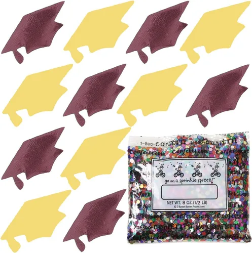 Miniatura 15 de Confetti Grad Cap Negro, Azul Marino Combo - 2 bolsas de media onza (1 oz)