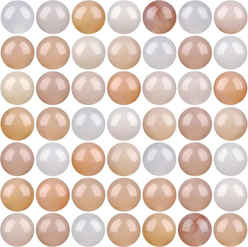 Miniatura 8 de Cuentas de piedra natural de 7 chakras de 0.394 pulgadas, 100 cuentas redondas de cristal, piedras preciosas sueltas, multicolor, mezcladas
