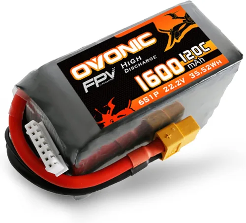 Miniatura 8 de OVONIC 6s Lipo Batería 120C 1200mAh 22.2V Lipo Batería con XT60 Conector para RC FPV Racing Drone Quadcopter