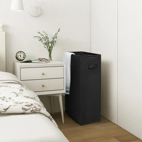 Miniatura 7 de Chrislley Cesta de Ropa Sucia Delgada de 25 Pulgadas 60L Cesta de Lavandería Estrecha con Asa Cesta Plegable para Ropa Sucia Portátil Organizador