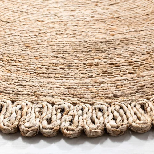 Miniatura 3 de SAFAVIEH Colección redonda de fibra natural NF168A de 3 pies, redonda, natural, hecha a mano, bohemio, con encanto de yute