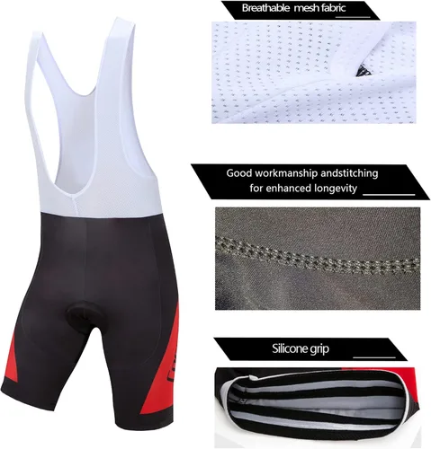 Miniatura 74 de Coconut Ropamo CR - Conjunto de camiseta de ciclismo para hombre, con cremallera y bolsillo con pantalones cortos con acolchado 4D