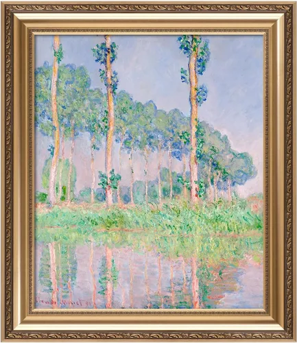 Miniatura 136 de IPIC - Reproducción artística de los lirios de agua de Claude Monet 1906, impresiones giclée coinciden con el marco dorado clásico, arte de pared