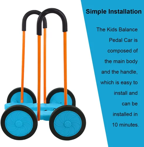 Miniatura 6 de Bicicleta de pedal de equilibrio para niños, vehículo de entrenamiento Hoverbard, scooter de ejercicio de equilibrio de confianza en uno mismo, Azul
