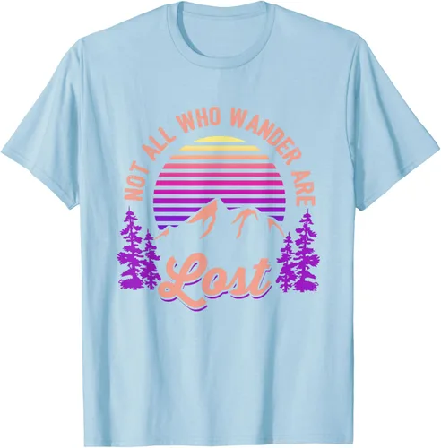 Miniatura 108 de Not All Who Wander Are Lost Vintage Mountains - Camiseta de senderismo, Negro, S