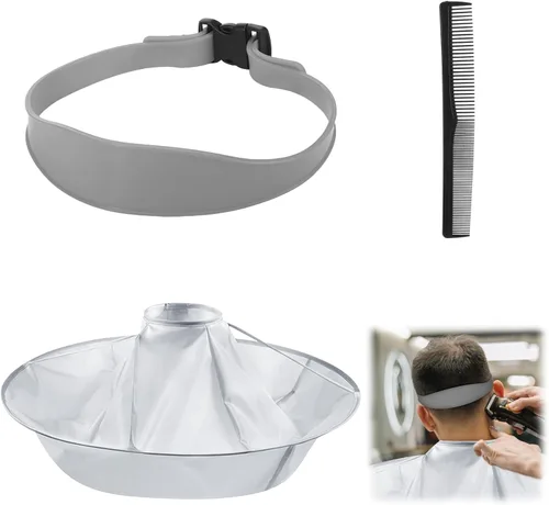 Miniatura 8 de Guía de corte de pelo fundido para hombres, kit de corte de pelo para hombres, incluye guía de corte de cabello, paraguas y peine, plantilla de Negro